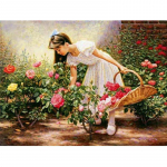 Teemanttikandid maastik t&auml;ispuuritud ristpistes kristallpunktidega seinakaunistus Teemantmaaliv t&uuml;druk 20X30CM