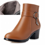 Ehtsast nahast naiste l&uuml;hikesed talvesaapad naiste Marton saapad Villane vooder Naiste lumesaapad 35 pruun