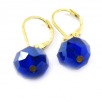Les Tr&eacute;sors De Lily [J4031] - Boucles Cr&eacute;ateur 'Mineralia' bleu saphir sinine