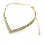 Les Tr&eacute;sors De Lily [N8153] &ndash; kuldne valge disainiga choker 'Sissi' h&otilde;be