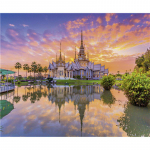 5D DIY Teemanttikandid t&auml;is&uuml;mmargune puur Mosaiik Ristpistes J&otilde;e maastiku kleebis Kodukaunistus 20X30CM