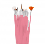 15 tk Nail Art Design Maalimine T&auml;ppidega Detailing Pliiatsipintslid Bundle Tool Kit white 15pcs