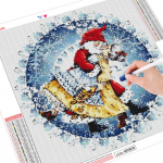 5D teemantmaal lumememm t&auml;isruudu puur DIY n&auml;put&ouml;&ouml; teemantmosaiik multifilm 30x30CM