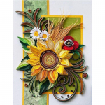 Teemantmaali 5D valged lilled Daimondi tikandid maali ristpistes kivikristall 20X30CM