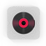 Seinale paigaldatav CD-m&auml;ngija Bluetooth-k&otilde;larid Home Audio Boombox kaugjuhtimispuldiga FM-raadio AUX-sisendiga EU Plug valge