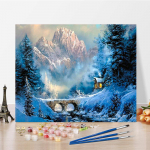 DIY v&auml;rvid numbrite j&auml;rgi &otilde;limaali komplekt L&otilde;uend DIY &otilde;limaal numbrite j&auml;rgi Seinakunsti kaunistused kodukinki kunstiks ja hobideks 40x50cm no frame