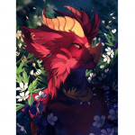 Uus 5D DIY teemantmaal Forest Beast tikandid &uuml;mmargune/ruudukujuline teemantristpistes vesi teemantmosaiikillustratsioon Full Square (20X30CM)
