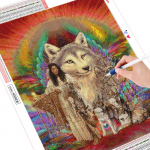 Teemantmaaling Wolf Full Square Uus saabumine Teemanttikandid Naine Mosaiik Loomadekoratsioonid toale Full Round 20X30CM