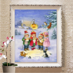 Teemantmaal 5D universum t&auml;isruudu puur Teemanttikandid maastik DIY mosaiik n&auml;put&ouml;&ouml; Kodukaunistus Full Round (20X30CM)