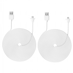 9 m/29,5 jala pikkune v&auml;lilaadimiskaabel, mis &uuml;hildub AINULT eufyCam 2C ja 2C Proga. Ilmastikukindel kaamera laadimiskaabel Segadeta 2PCS
