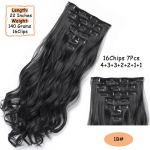 LISI HAIR naiste 7 tk/komplekt 22 pikk laineline juuksel&otilde;ik, 140 g, 16 klambrit v&otilde;ltsi kujundavatesse juustesse, s&uuml;nteetiline juuksepikendusklamber, kuumakindel 24inches