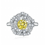 BELLA BOX klassikalised avatavad muudetava suurusega s&otilde;rmused naistele, tsirkoonist kihlamispeo peened ehted Adjustable Opening roheline