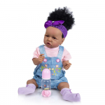 KEIUMI Black Africa Reborn t&auml;issilikoonist nukud 23 tolli elutruud vasts&uuml;ndinud v&auml;ikelapse vanninukud m&auml;nguasja lastele m&auml;ngukaaslase s&uuml;nnip&auml;evakink 57 cm