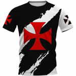 Mood Retro Knights Templar 3D Print Meeste T-s&auml;rgid Suvised vabaaja T&auml;navar&otilde;ivad Paari T-d L&uuml;hikeste varrukatega Topid Drop Shipping 6XL M