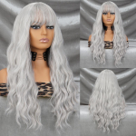 MISS WIG pikk laineline h&otilde;behall s&uuml;nteetilisest kiust parukas koos tukkidega kuumakindlast kiust pika veelaine parukas naistele China