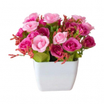 Elav kunstlik bonsai Kena v&auml;limusega loominguline v&otilde;ltsroheliste taimede ornament valge