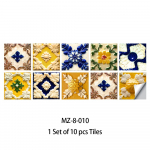 10 tk Lamedad maal&auml;hedased retroplaadid seinakleebis K&ouml;&ouml;k Backsplash riidekapp Vannitoa klaas Veekindel isekleepuv kunstitapeet 10cmX10cmX10pcs