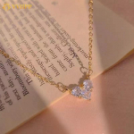 Vintage Heart Diamond kaelakee naistele Gold Choker kaelakeed Aksessuaarid Ehted Style 1