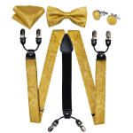 Dibangu meeste traksid, reguleeritavad traksid, kikilips Tasku kandiline mansetin&ouml;&ouml;pide komplekt meestele 3,5 cm laius elastne 4024