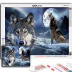 5D DIY Loom Hundi Ristpistes Kirsikivid Teemantjoonistus Tikand Mosaiik Kodukaunistus Full Round 20X30CM