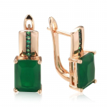 Kinel Square Rose Gold Inglise k&otilde;rvar&otilde;ngad Tumerohelised opaaltsirkooni mustad plaaditud k&otilde;rvar&otilde;ngad naistele