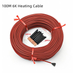 6K s&uuml;sinikkiust k&uuml;ttekaabel 66 oomi/m silikoonkummist soe traat elektrilise teki inkubaatori paljundamiseks 100m