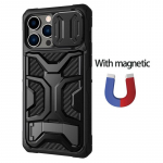 iPhone 14 Pro Max Case jaoks NILLKIN Adventurer Pro magnet&uuml;mbris kokkupandava klambriga L&uuml;katav kaamera&uuml;mbris iPhone 14 Pro Plus jaoks iPhone 14 Plus must