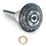 Les Tr&eacute;sors De Lily [A0401] - keraamiline m&ouml;&ouml;bli nupp 'Boho' must valge - 65x35 mm must