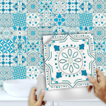 20 tk Sinised plaadid seinakleebis K&ouml;&ouml;k Backsplash riidekapp Vannituba kapi renoveerimine Peel & Stick veekindlad kunsti seinakleebised 10cmX10cmX20pcs