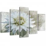 Viieosalise pildiga l&otilde;uenditr&uuml;kk Vintage Beige Flower 100x70 beež