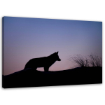 L&otilde;uendiprint Wolf Purple Sunset 60x40 lilla