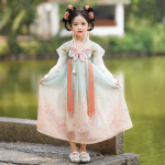 Hanfu t&uuml;druk Hiina stiilis riidest suvekleit Antiik Tang &uuml;likond super haldja kost&uuml;&uuml;m kleit v&auml;ikese t&uuml;druku merineitsi printsessi seelik aluspesu XS