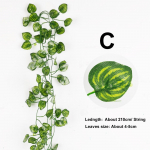 240 cm kunsttaimed Roheline siidist rippuv luuderohi leht vanik viinapuu lehestik rotangist lehed &otilde;ues aed Kodu seinakaunistus v&otilde;lts taim