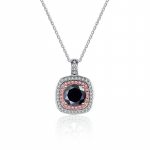 Bague Ringen 1-karaadine ehtne moissaniidist ripats kaelakee naistele tippkvaliteediga 100% S925 h&otilde;bedast pulmaehte kingitus must