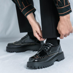 Meeste Lift Kingad Platvorm V&auml;lispaelad Must Nahk Oxfordi Pulmakleit Tants &Auml;ri Ametlik K&otilde;rgus Suurendus Tuxedo Prom bleiserid Kingad meestele EU:38 must