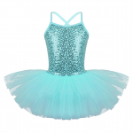 Laste t&uuml;drukute litritega Camisole Ballet Tutu Kleit Seelikuga trikoo Baleriin S&auml;delevad tantsukost&uuml;&uuml;mid 2-3 Years t&uuml;rkiissinine
