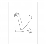 Kodu Kaunistus Prindid Maalimine P&otilde;hjamaade Mustvalge Joon Naine Pildid Seinakunst Modulaarne L&otilde;uend Plakat Moodne Voodi&auml;&auml;rne Taust 21x30cm No Frame