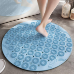 PVC &uuml;mmargused libisemiskindlad vannitoamatid Kodu du&scaron;&scaron; H&uuml;drofoobne Kiiresti kuivav iminapp P&otilde;randamatid Vannitoa massaaž Jalad 55*55cm roosa