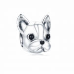 Lemmikloomakoerte sari, 925 Sterling Silver, PRANTSUSE BULLDOG, Chihuahua, Malta koer, Fit Original Pandora k&auml;ev&otilde;ru, DIY ehete v&otilde;lu rant