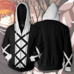 UUS moodne Unisex 3D BLEACH kapuutsiga Anime Kurosaki Ichigo tr&uuml;kitud Cosplay jope dressipluusid S