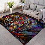 Moodne tiigrimustriga vaip p&otilde;randal 3D loomade prinditud suur vaip elutuba pehme vannitoamatt Absorb libisemisvastane 40x120cm