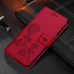 Tekstuuriga roosi&otilde;ieline nahast klapp&uuml;mbris Samsung Galaxy A04S A54 A53 S21 S22 S23 Ultra Plus Xiaomi Redmi Note 11 iPhone 14 13 12 Pro Max rahakoti kate jaoks For Redmi Note 10S punane