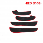 Side edge cover Door Inside Guard Protection Carpet Car Door Anti Kick Pad Sticker for BMW 5 Series F10 2011-2015 Black Edge
