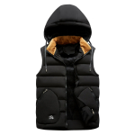 Meeste s&uuml;gis- ja talvine paksu puuvillane vest 4XL must