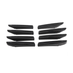 8 TK Toyota Land Cruiser 300 LC300 2022 2023 kroomitud must s&uuml;sinikkiust esikaitseraua iluv&otilde;re trimmiriba kattekork 8pcs carbon fiber black