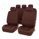 Universaalne esi-/taga-/ t&auml;iskomplektne kate PU-nahast autoistme kate Automaatselt kaitstud istmepadi veoautode v&auml;ikeste autoistmekatete jaoks Black-1 Pcs Front black