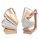 Kinel Smooth Silver Color Wave Drop K&otilde;rvar&otilde;ngad Naistele Rose Gold Color Inglise K&otilde;rvar&otilde;ngad