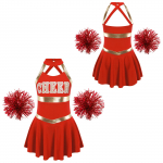 Lastele, t&uuml;drukutele, varrukateta kirjatr&uuml;kiga ergutav vormiriietus ja lillepallidega tantsukleit spordikohtumisriietuse jaoks 5-6 Years