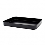 Praktiline k&otilde;rge s&uuml;sinikusisaldusega leivapann Stiilne teras Kuumakindel must