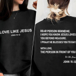 Kallis inimene minu taga Ma loodan, et tead, et Jeesus armastab sind Pusa Naised armastavad nagu Jeesus Pusad Usk Religioosne kapuutsiga mantel S must